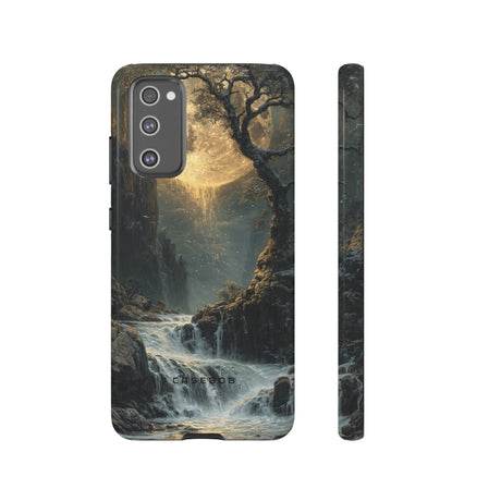 Moonlit Waterfall Silence - Protective Phone Case