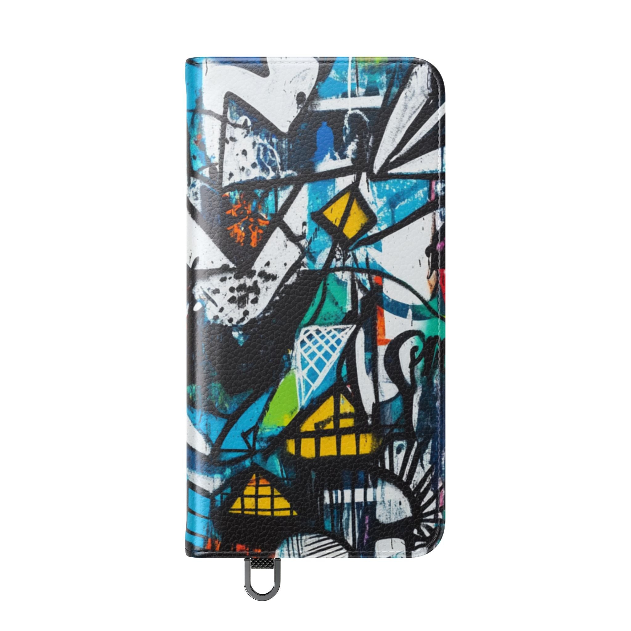 Bold Shapes Blue - Samsung S25 Case - Wallet