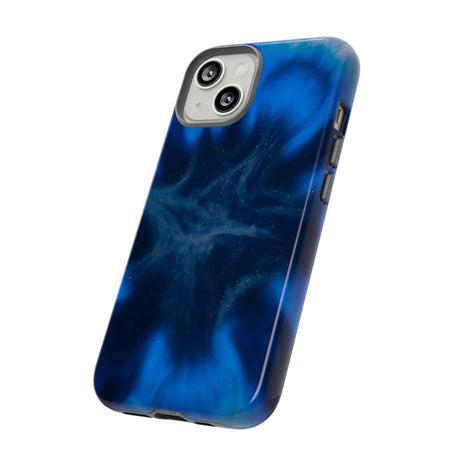 Blue Star Marble Ink Art iPhone Case (Protective) Phone Case