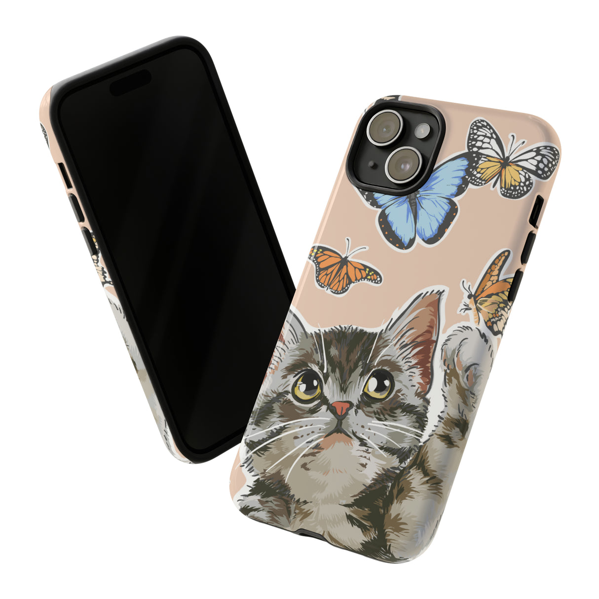 Cute Cat Butterflies - Protective Phone Case