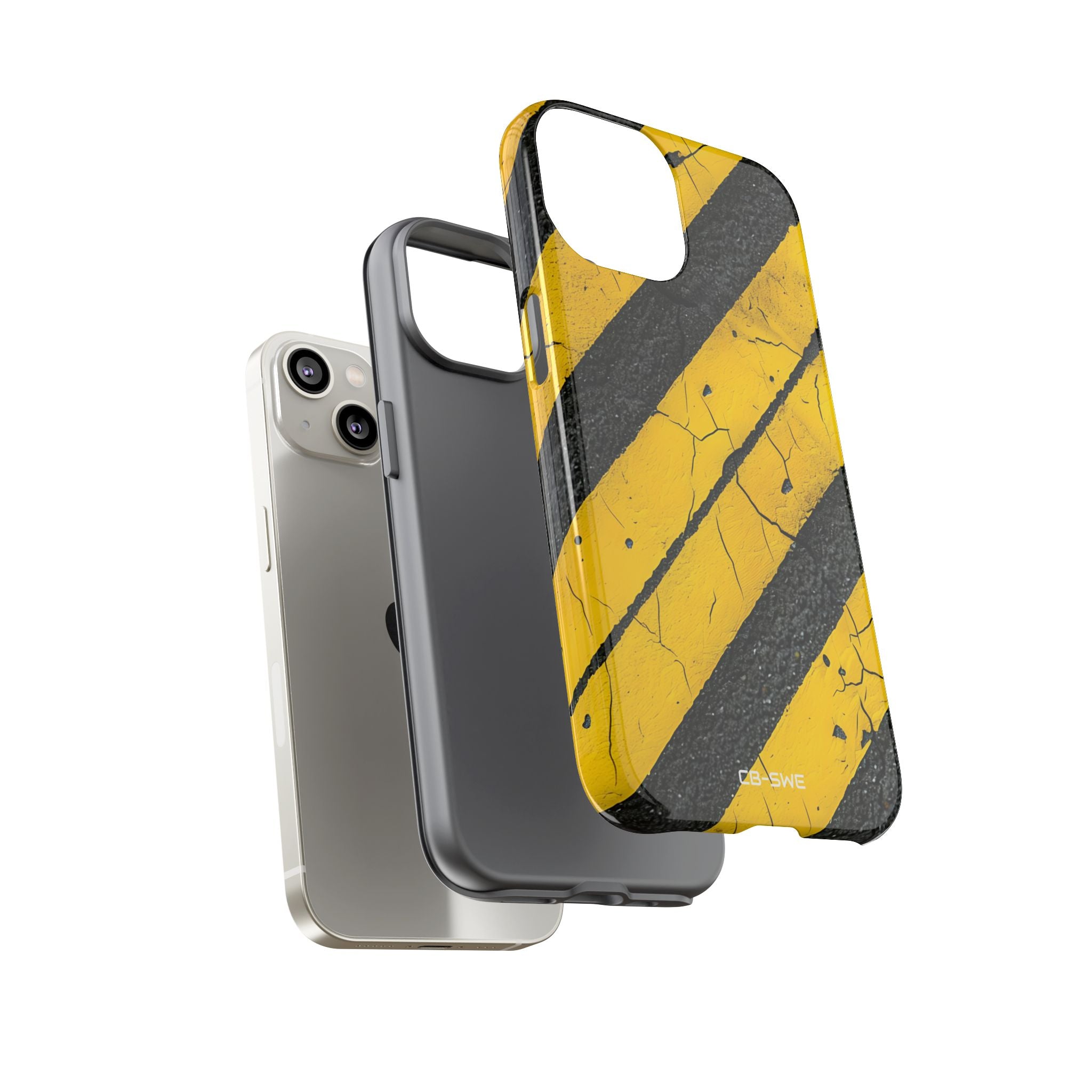 Cracked Hazard Lines - iPhone Case