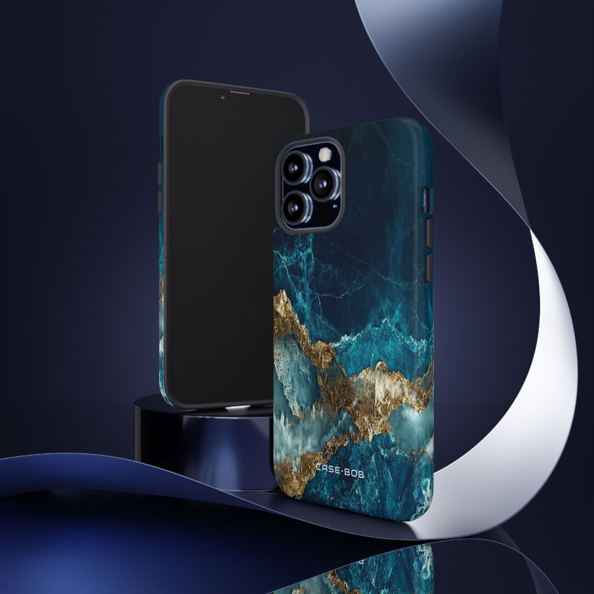 Jagged Gold Split iPhone 13 Pro Max Case - Tough