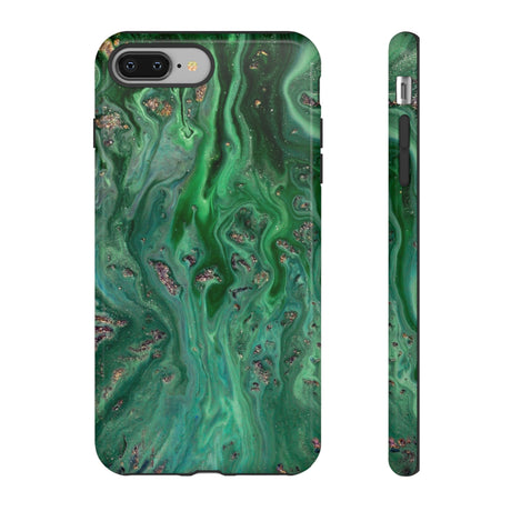 Light Green Ink Art iPhone Case (Protective) iPhone 8 Plus Glossy Phone Case