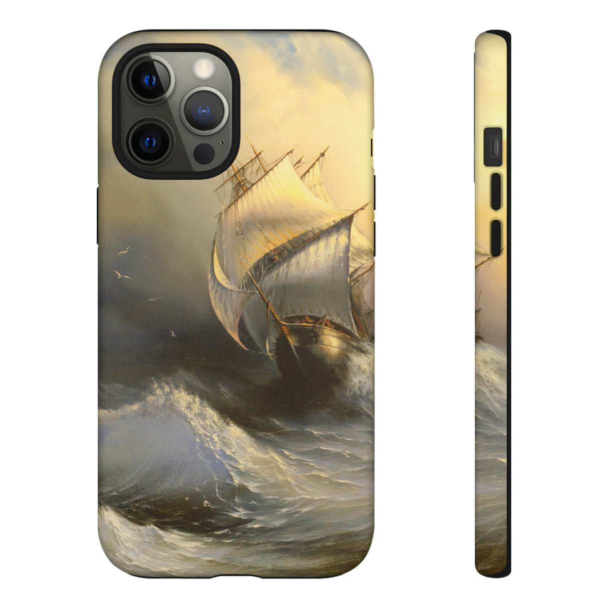 Oil painting - Ancient sailing vessel - Protective Phone Case