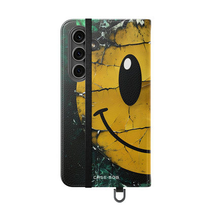 Cracked Smiley - Samsung S24 Plus Case - Wallet
