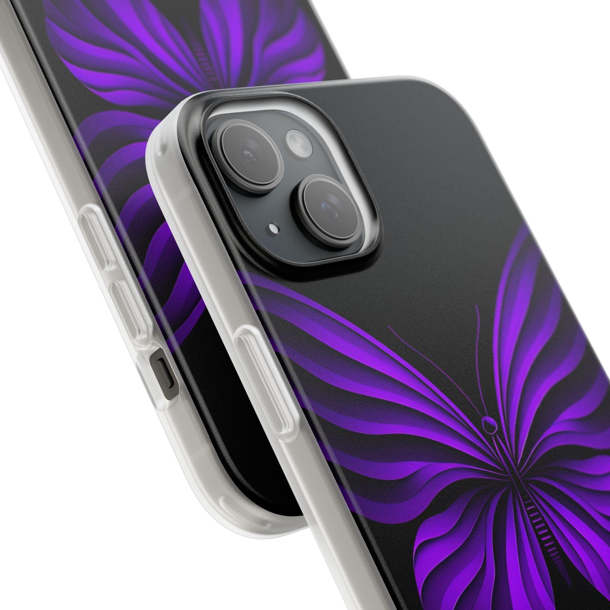 Violet Monarch iPhone 15 Plus Case - Soft