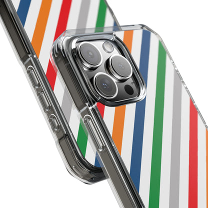 Vibrant Geometric Stripes iPhone Case - Impact