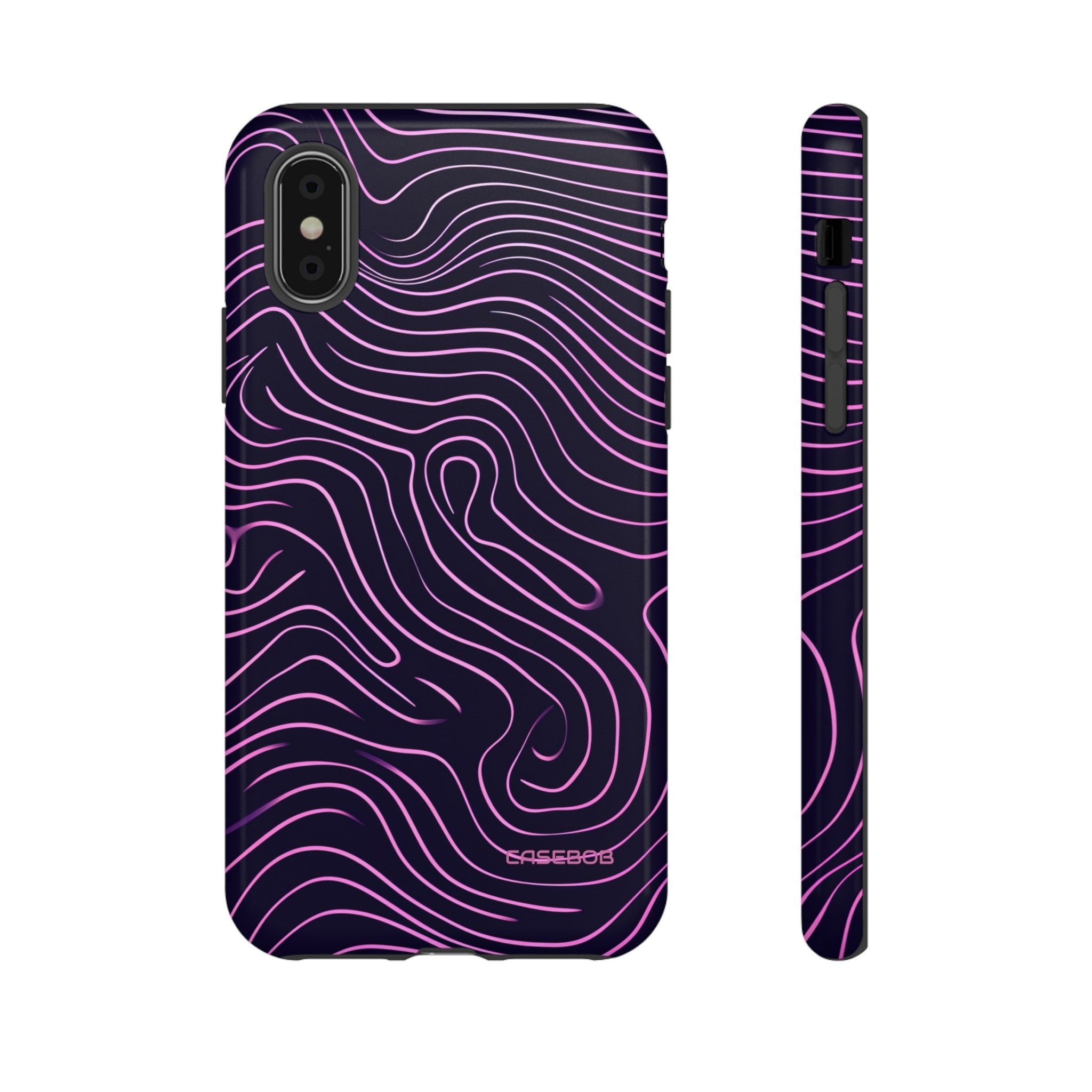 Purple Line Minimalism - Protective Phone Case