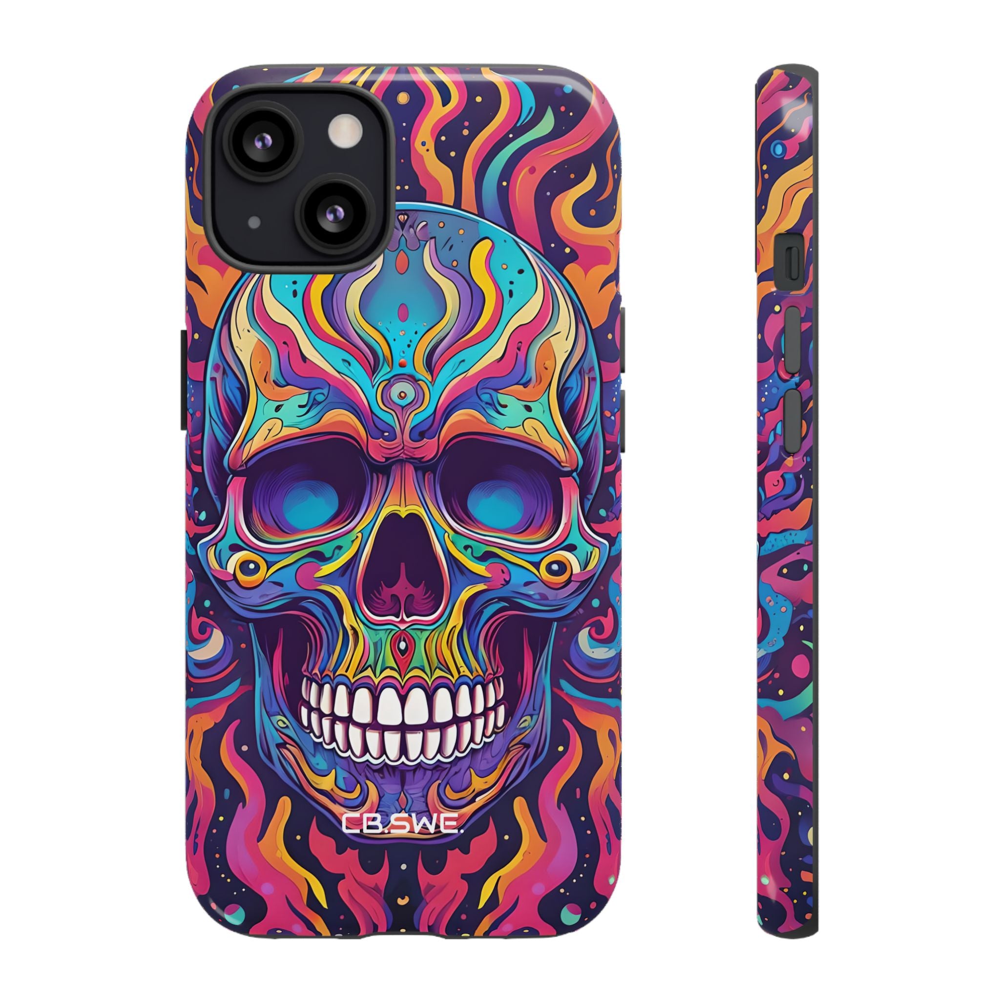 Psychedelic Skull Vivid Colorful iPhone 13 - Tough