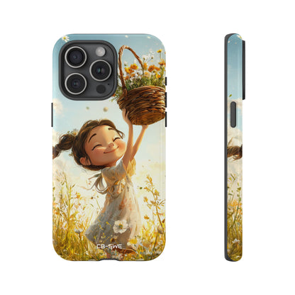 Joyful Girl Leaps - iPhone Case