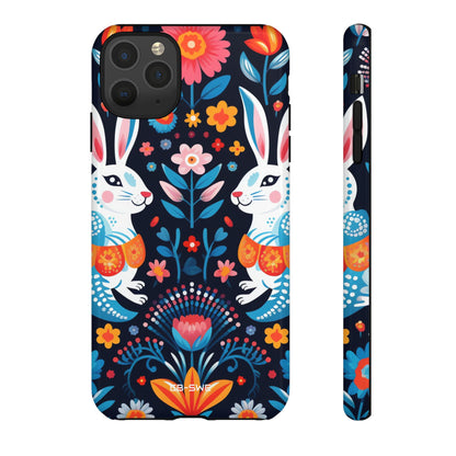 Bunnies Hop Flowers - iPhone Case