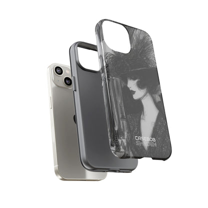 Vintage Feather Elegance iPhone 14 - Tough