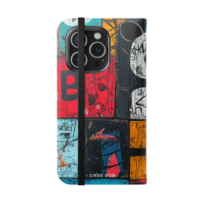 White Orb Graffiti - iPhone 15 Pro Case - Wallet