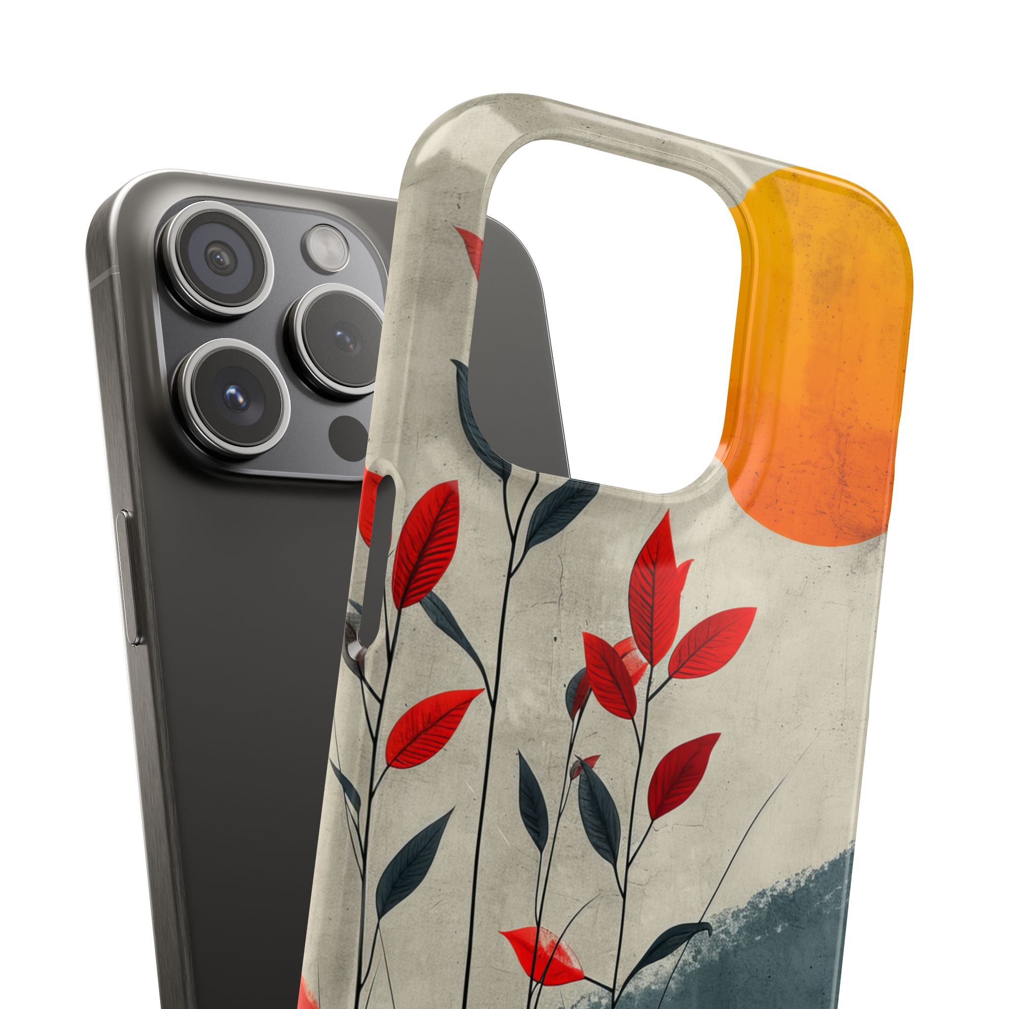 Gray Sunscape - Slim iPhone 15 Phone Case