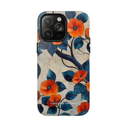 Orange Blossoms Mosaic Harmony iPhone 14 | Tough+ Phone Case