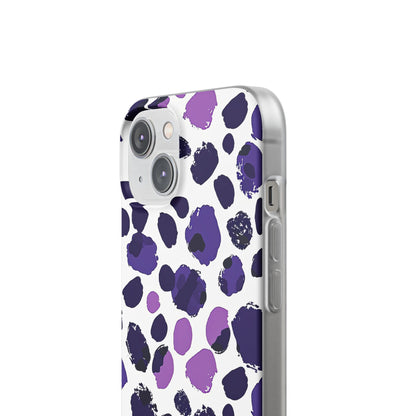 Purple Inkblots iPhone 14 - Flexi Phone Case