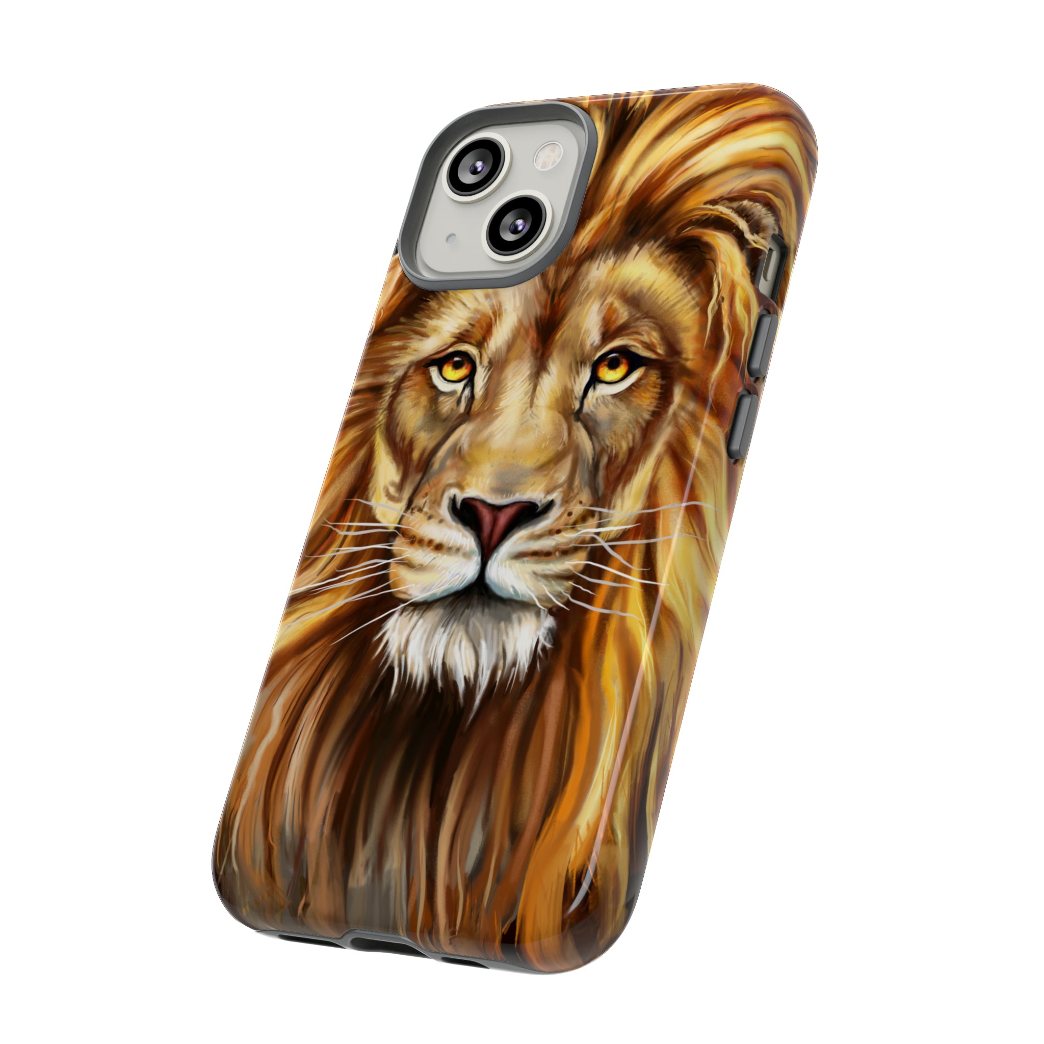 Lion head Digital Painting - Protective Phone Case