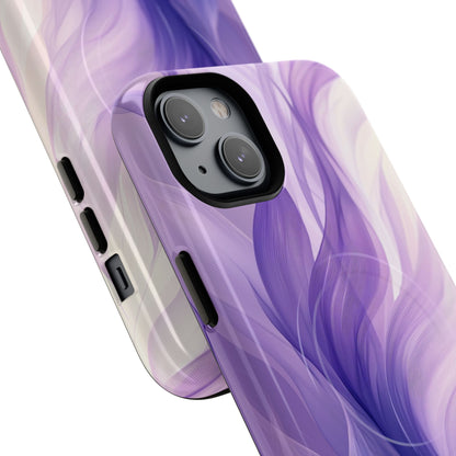Purple Ribbon Waves iPhone 14 Plus Case - Tough+