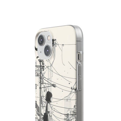 Urban Solitude Sketch | Flexible Phone Case for iPhone