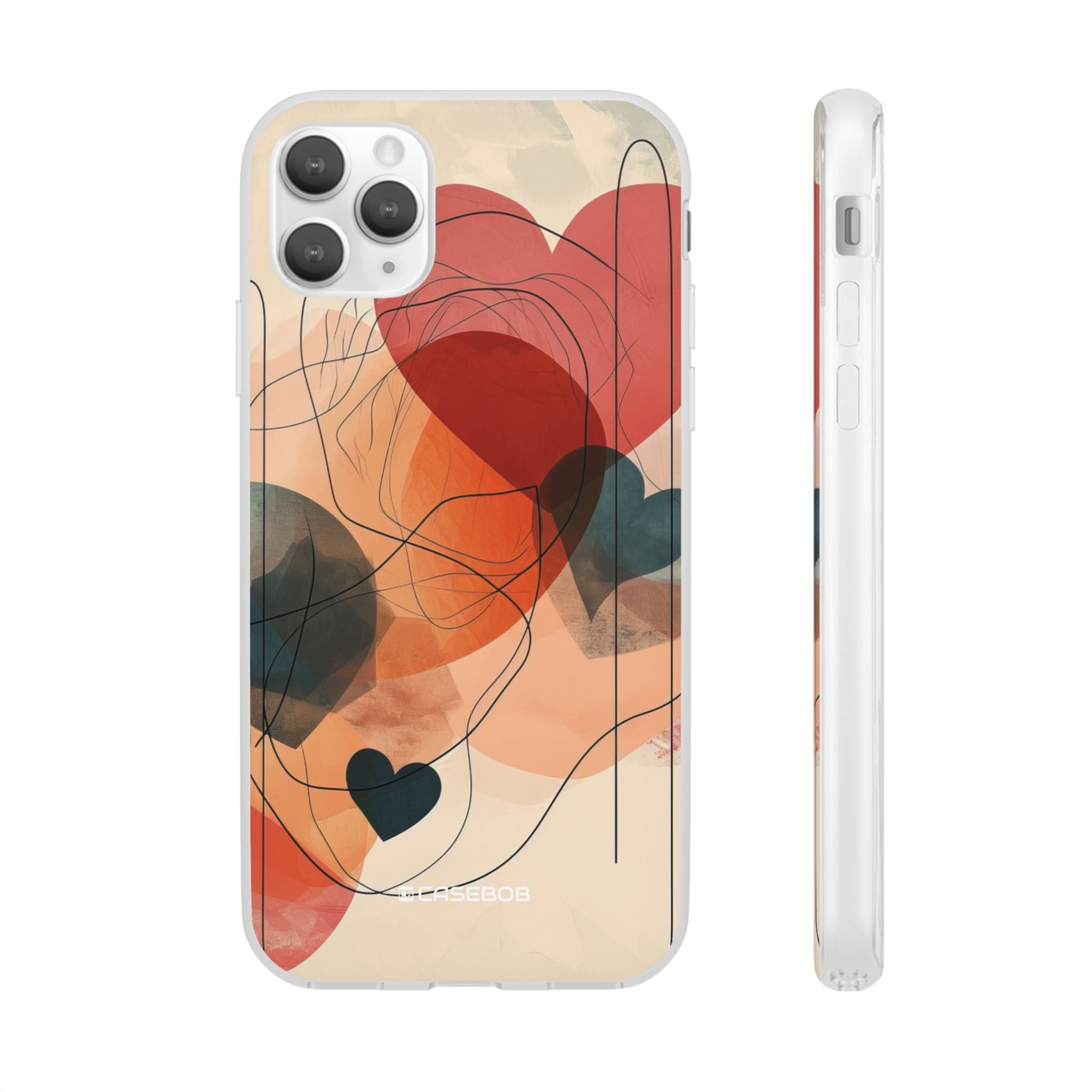 Abstract Heart Harmony - Flexi iPhone 16 Phone Case