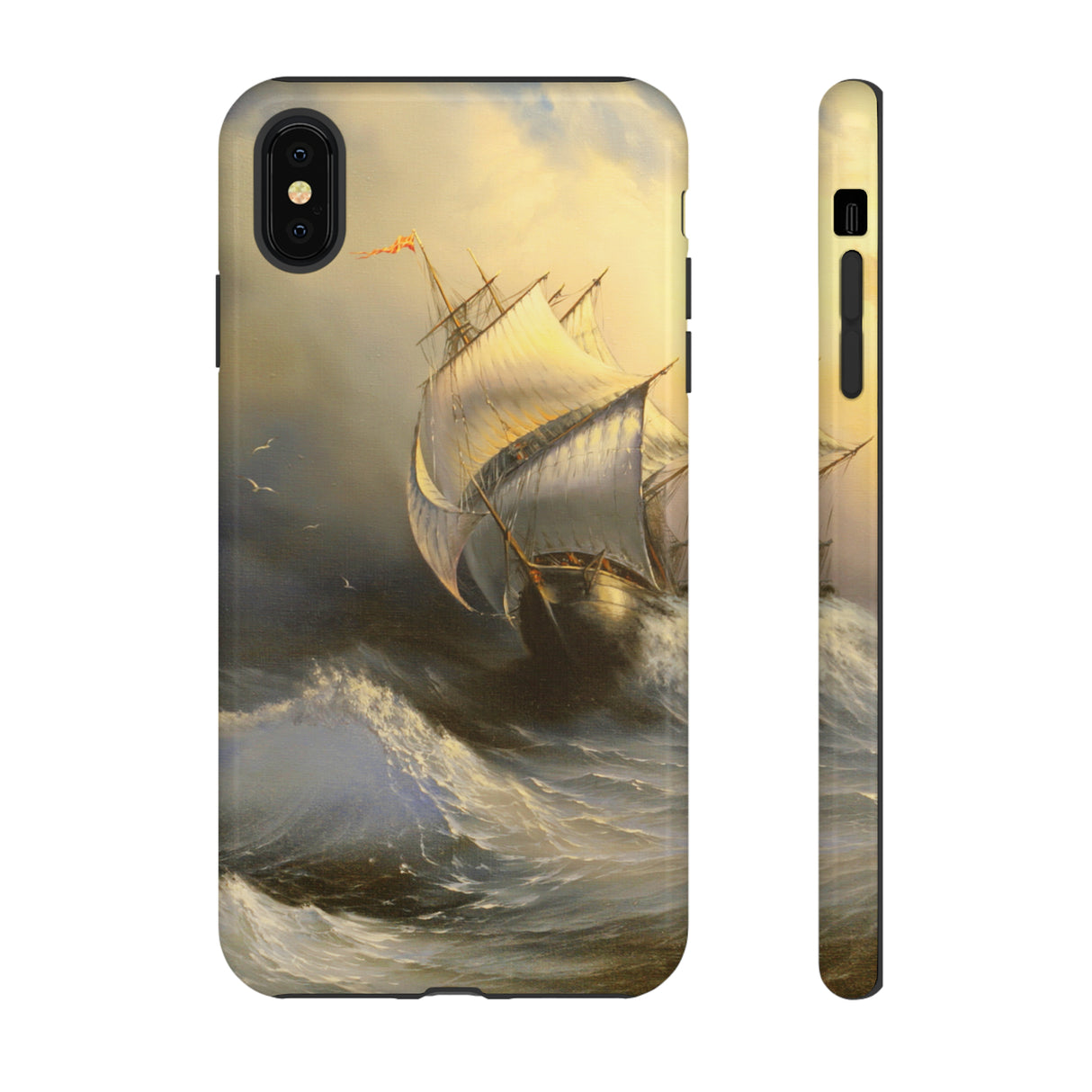 Oil painting - Ancient sailing vessel - Protective Phone Case