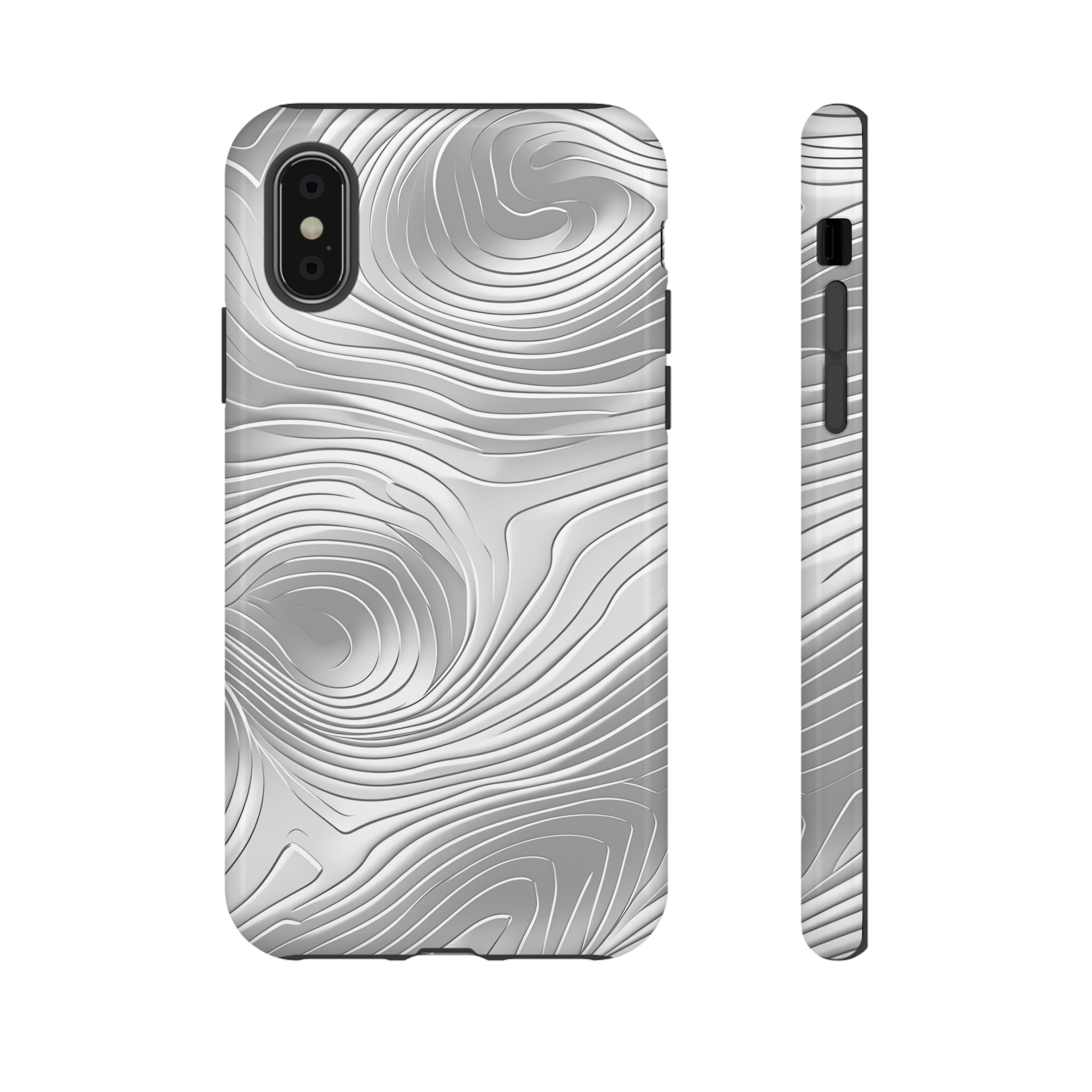 Sleek Grey Abstract Lines Case - Protective Phone Case