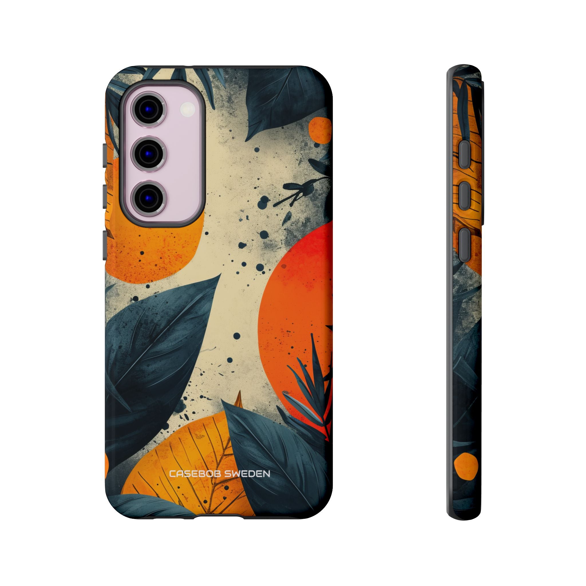 Tropical Blue Leaves - Tough Samsung S23 Phone Case