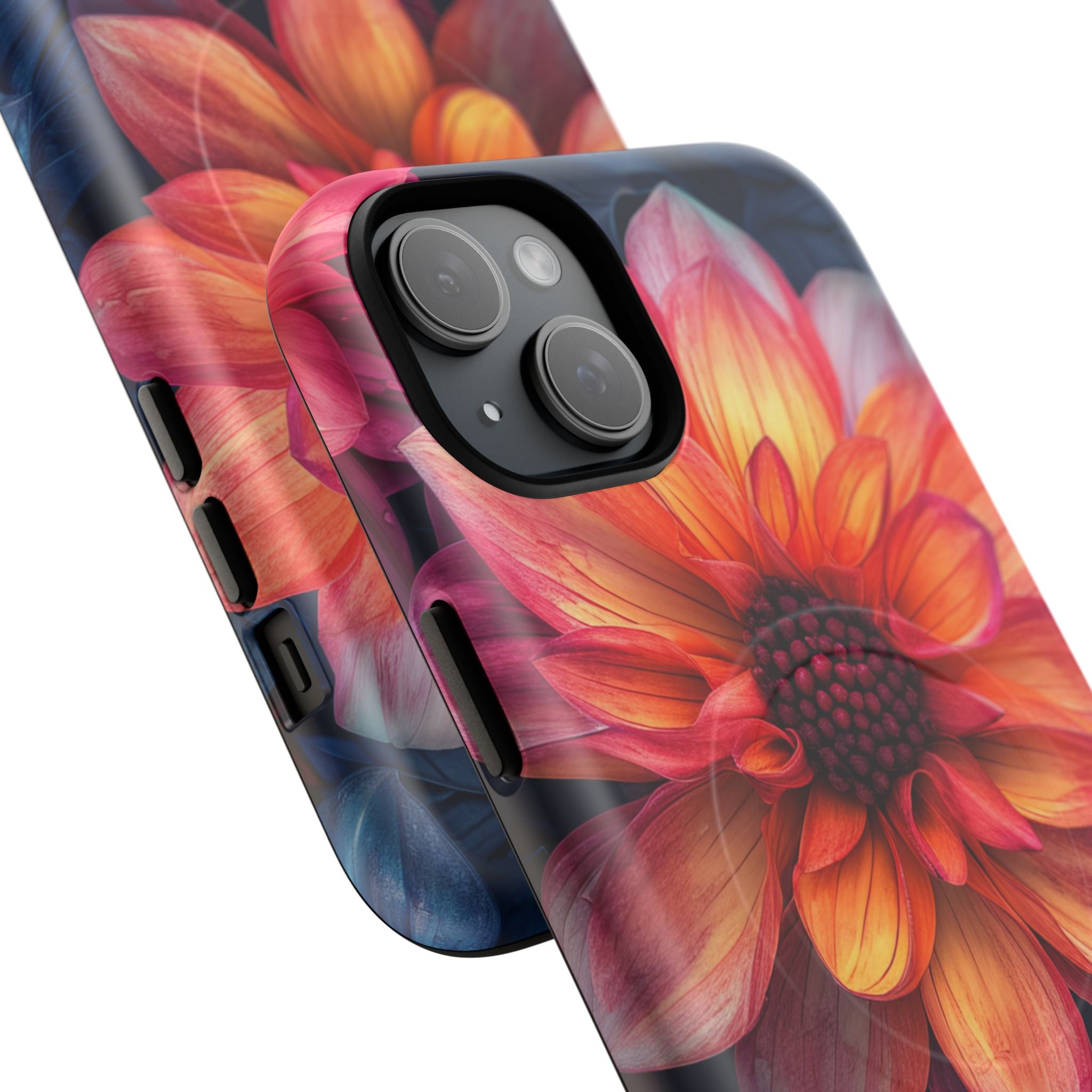 Fiery Bloom Harmony iPhone 15 | Tough+ Phone Case