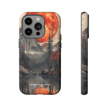 Celestial Glow Over Reflective Landscape iPhone 14 - Tough Phone Case