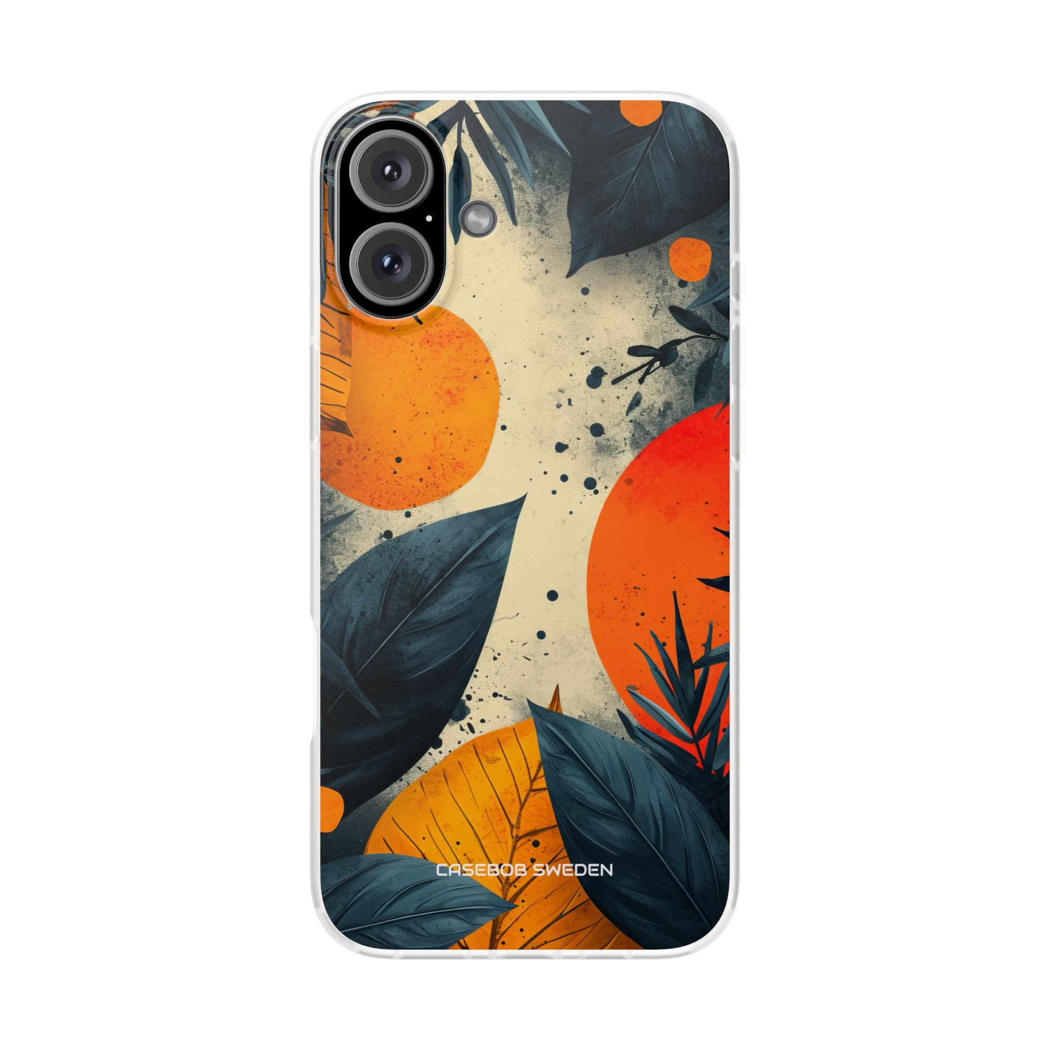 Tropical Blue Leaves - Flexi iPhone 16 Phone Case