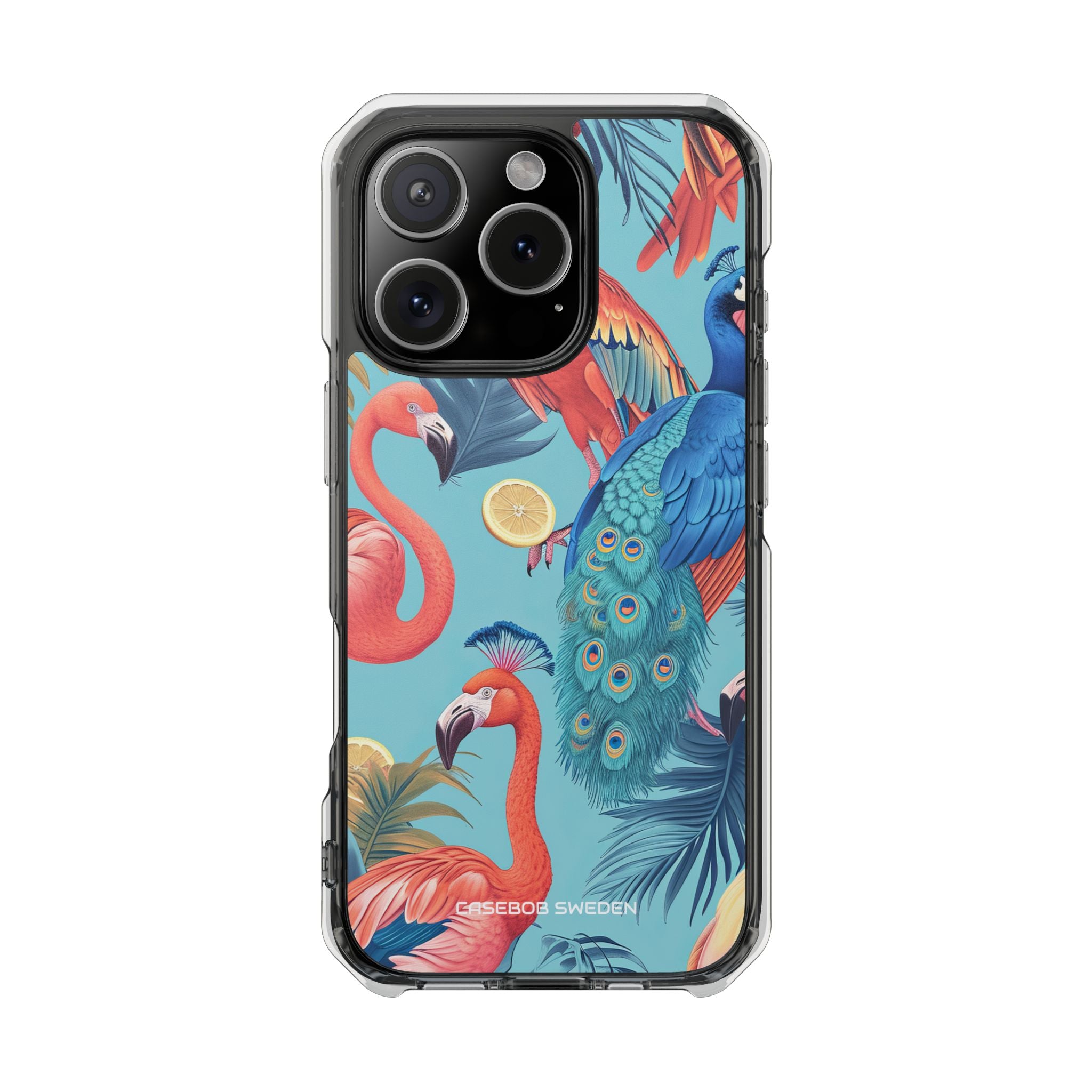 Tropical Flamingo Bliss - Clear Impact iPhone 16 Phone Case