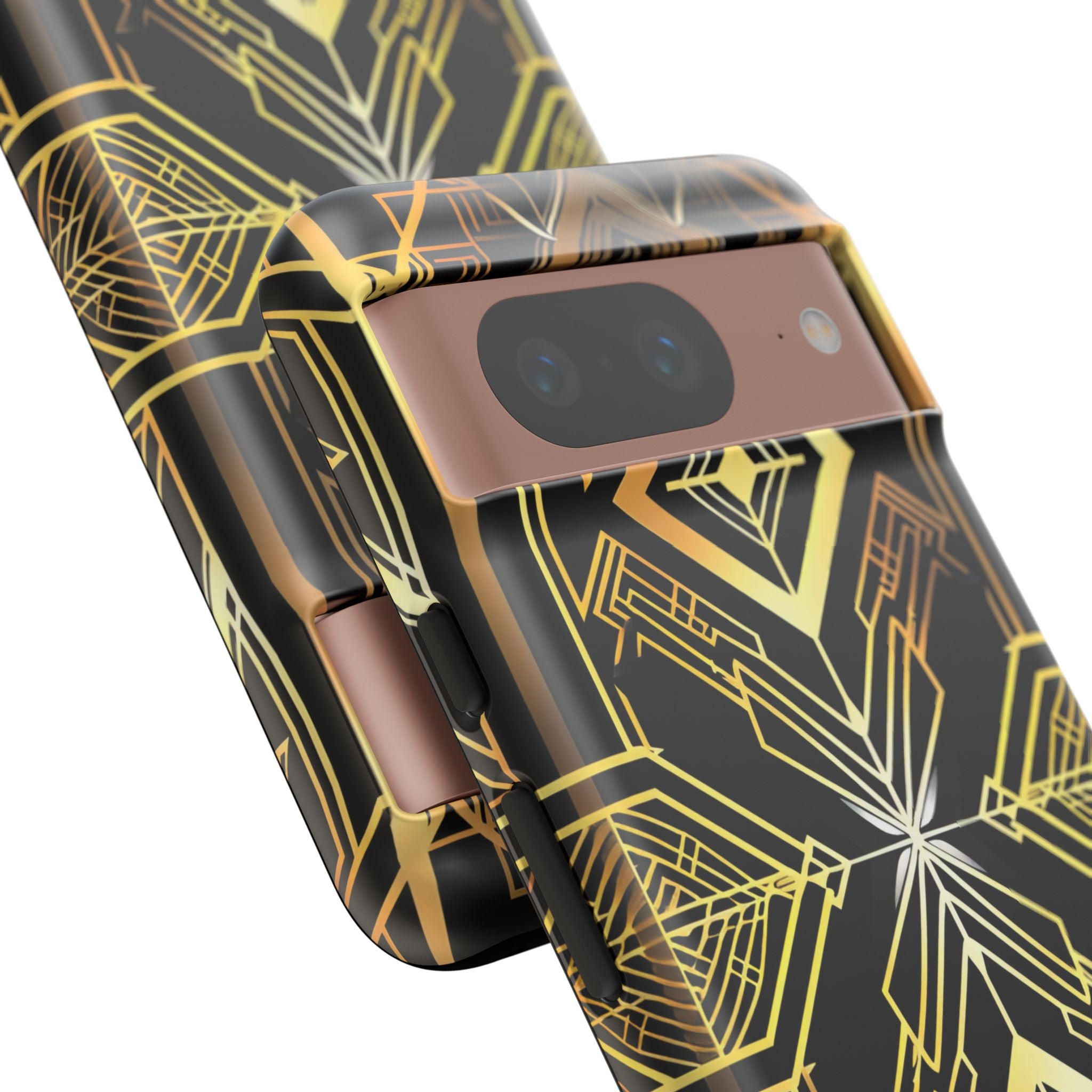 Golden Geometric Opulence Google Pixel 8 - Tough Phone Case