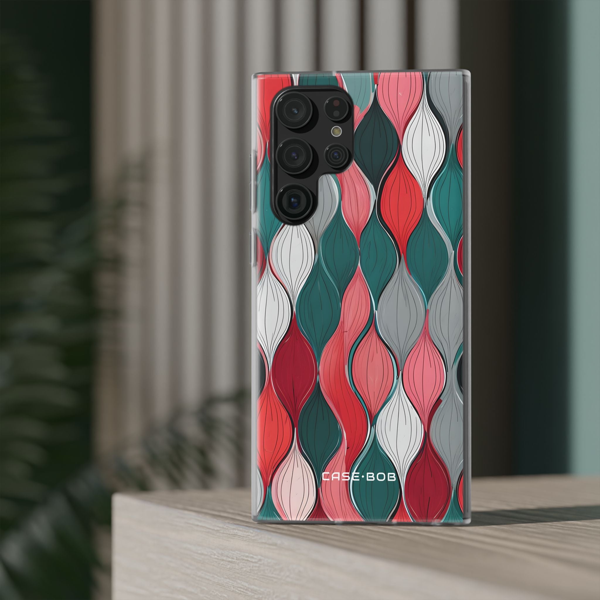 Leaf Cascade Teal Samsung S22 Ultra Case - Soft