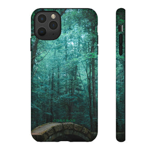 Mystical Forest with Stone Bridge - Protective Phone Case