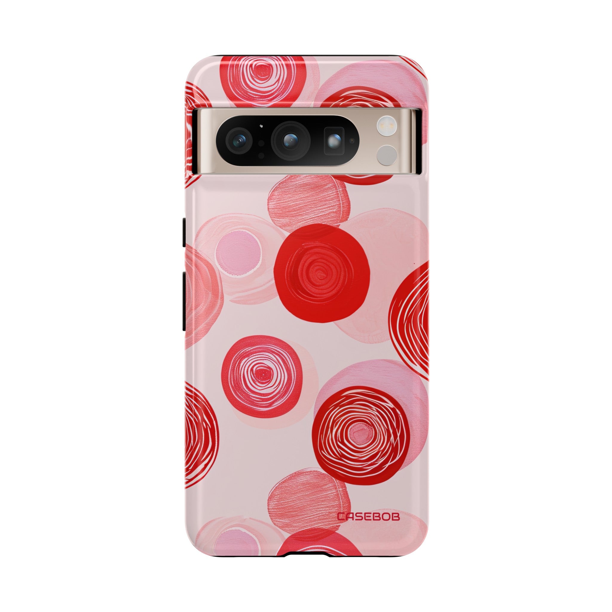 Crimson Circle Minimalism - Protective Phone Case