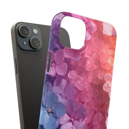 Floral Chill Blooms - Slim iPhone 15 Phone Case