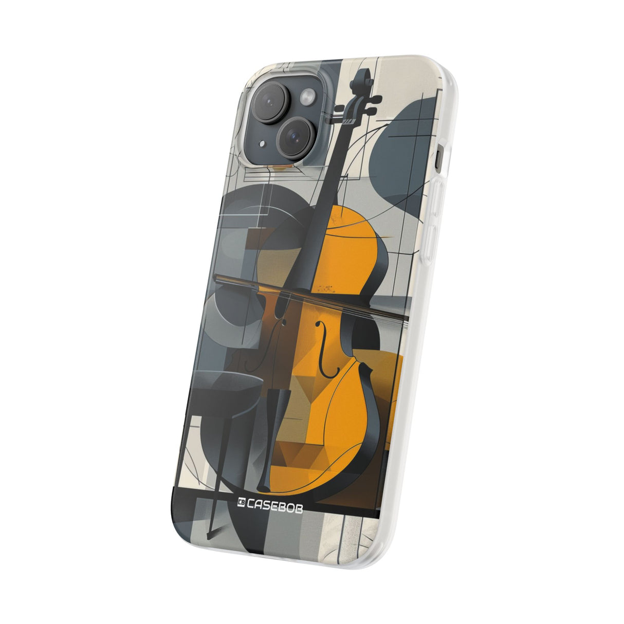 Cello-Abstraktion | Flexible Handyhülle für iPhone