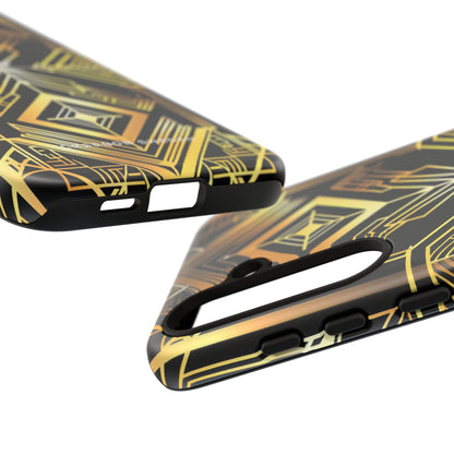 Golden Geometric Opulence Samsung S24 - Tough Phone Case