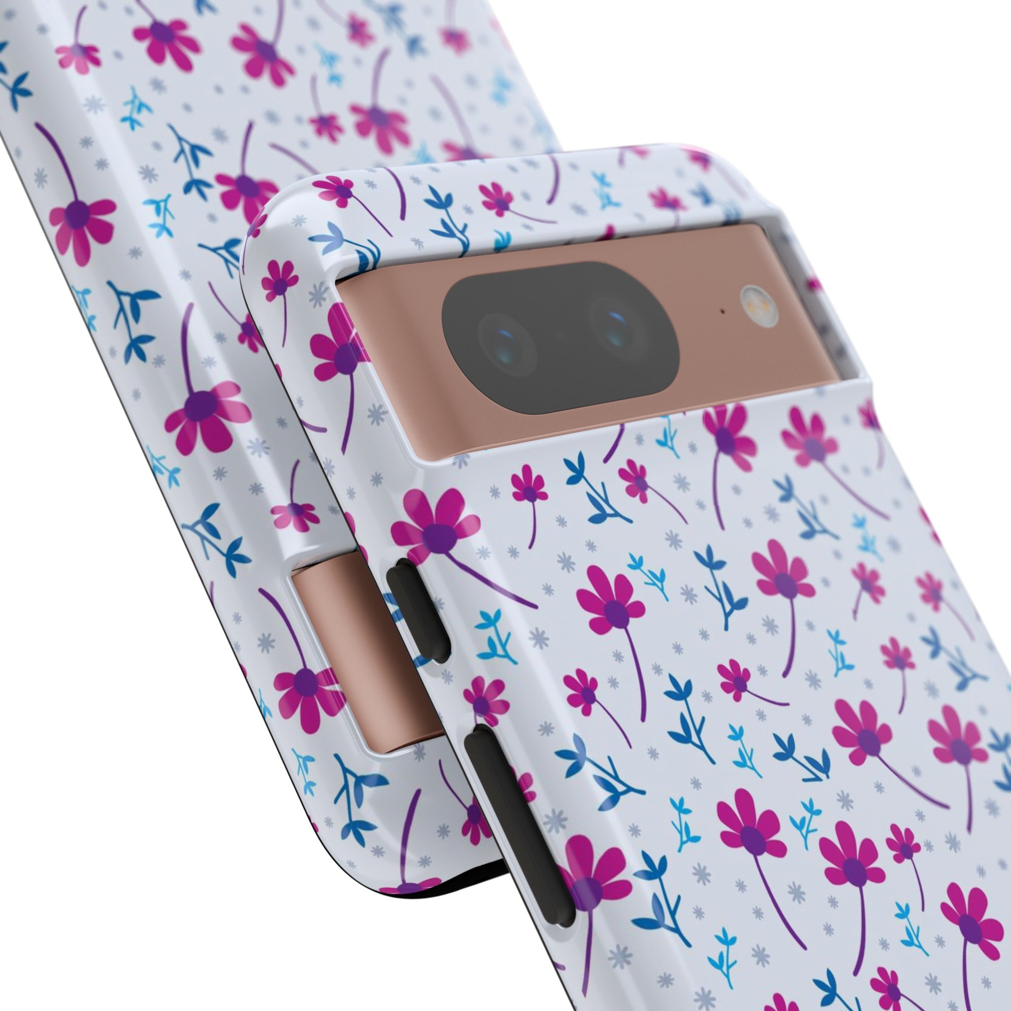 Purple Flower Pattern - Protective Phone Case