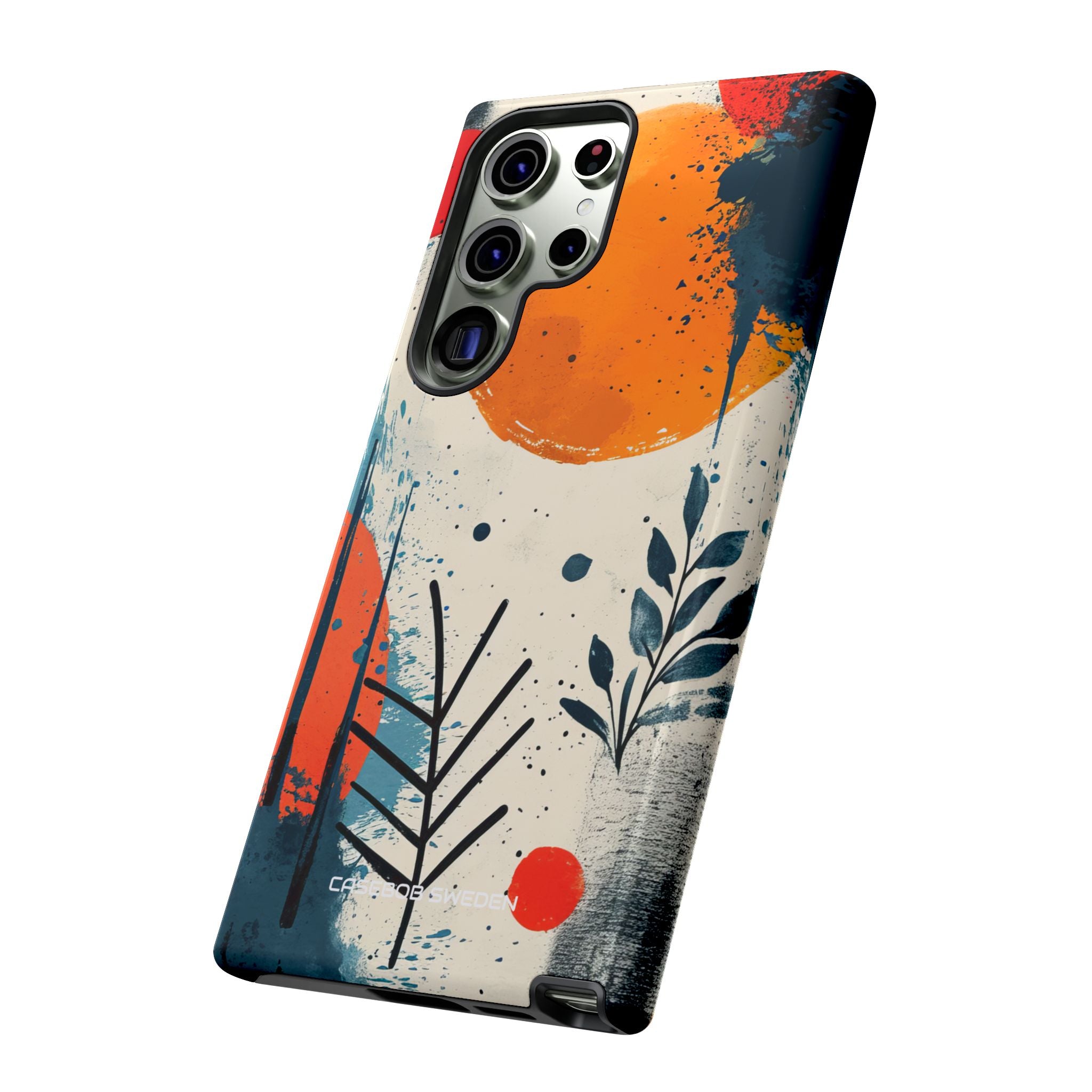 Orange Blue Splash - Tough Samsung S23 Phone Case