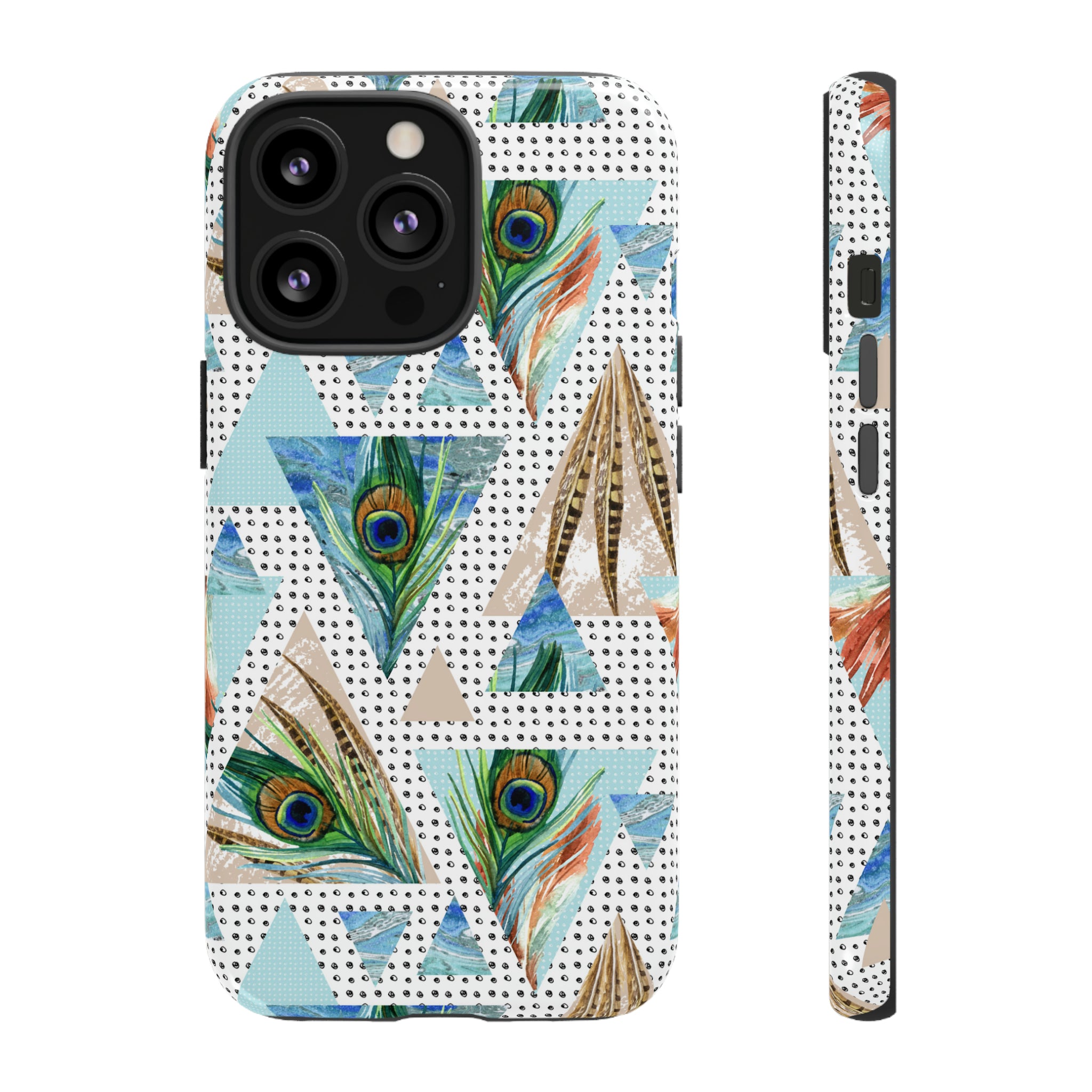 Peacock Feathers - Protective Phone Case