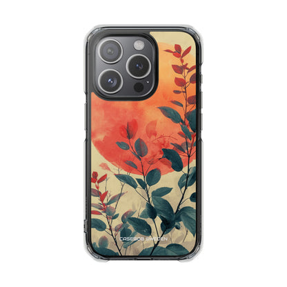 Orange Sun Harmony - Clear Impact iPhone 15 Phone Case