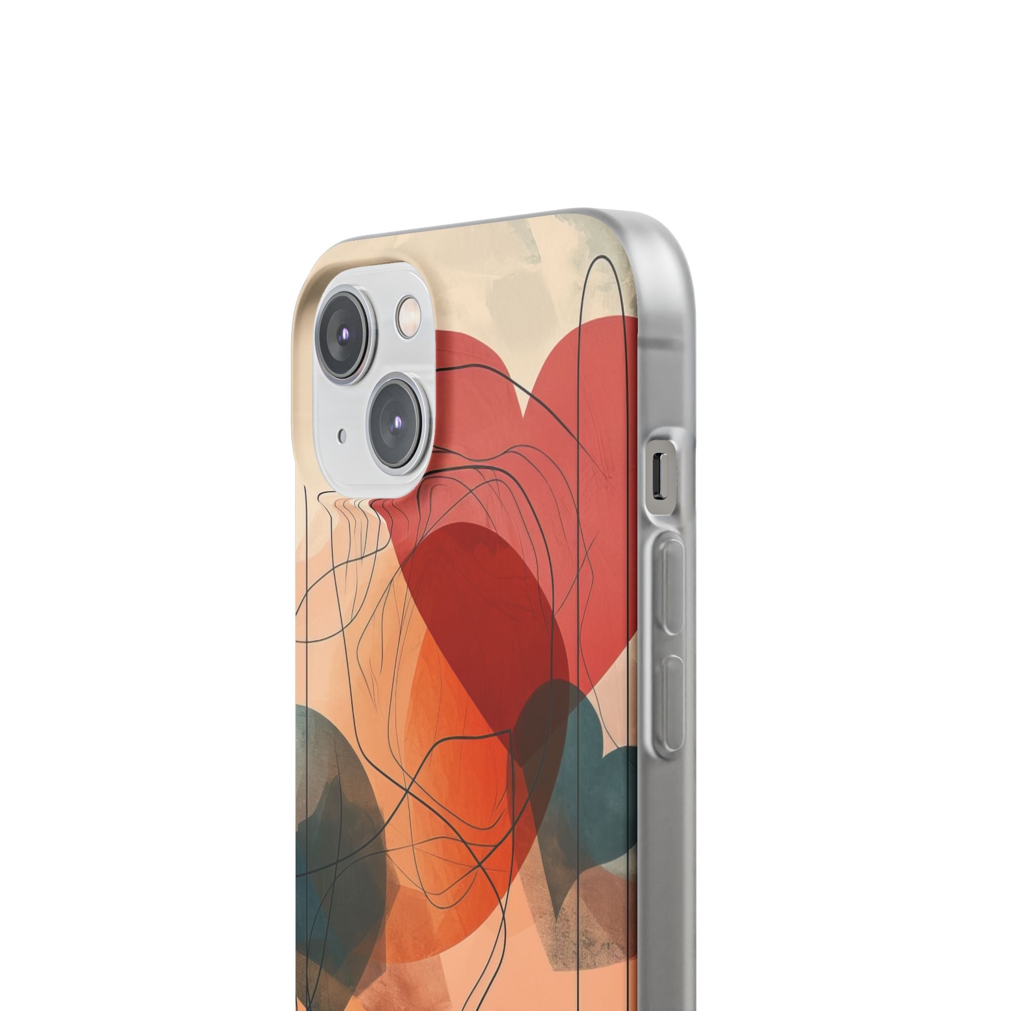 Abstract Heart Harmony - Flexi iPhone 16 Phone Case