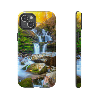 Autumn Mountain Waterfall - Protective Phone Case