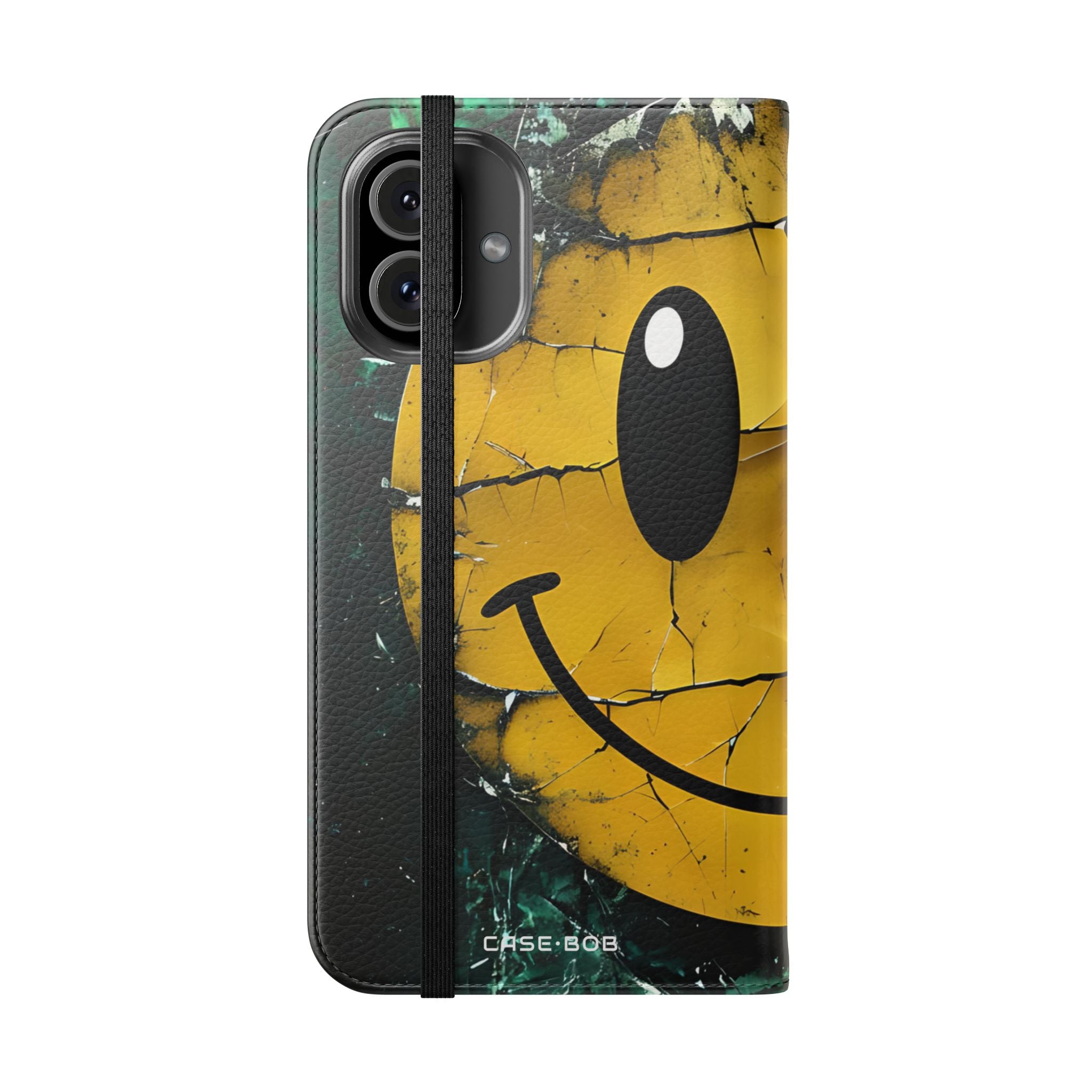 Cracked Smiley - iPhone 16 Plus Case - Wallet
