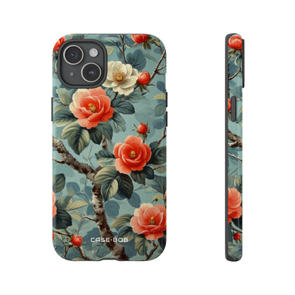 Coral Bloom iPhone 15 Plus Case - Tough