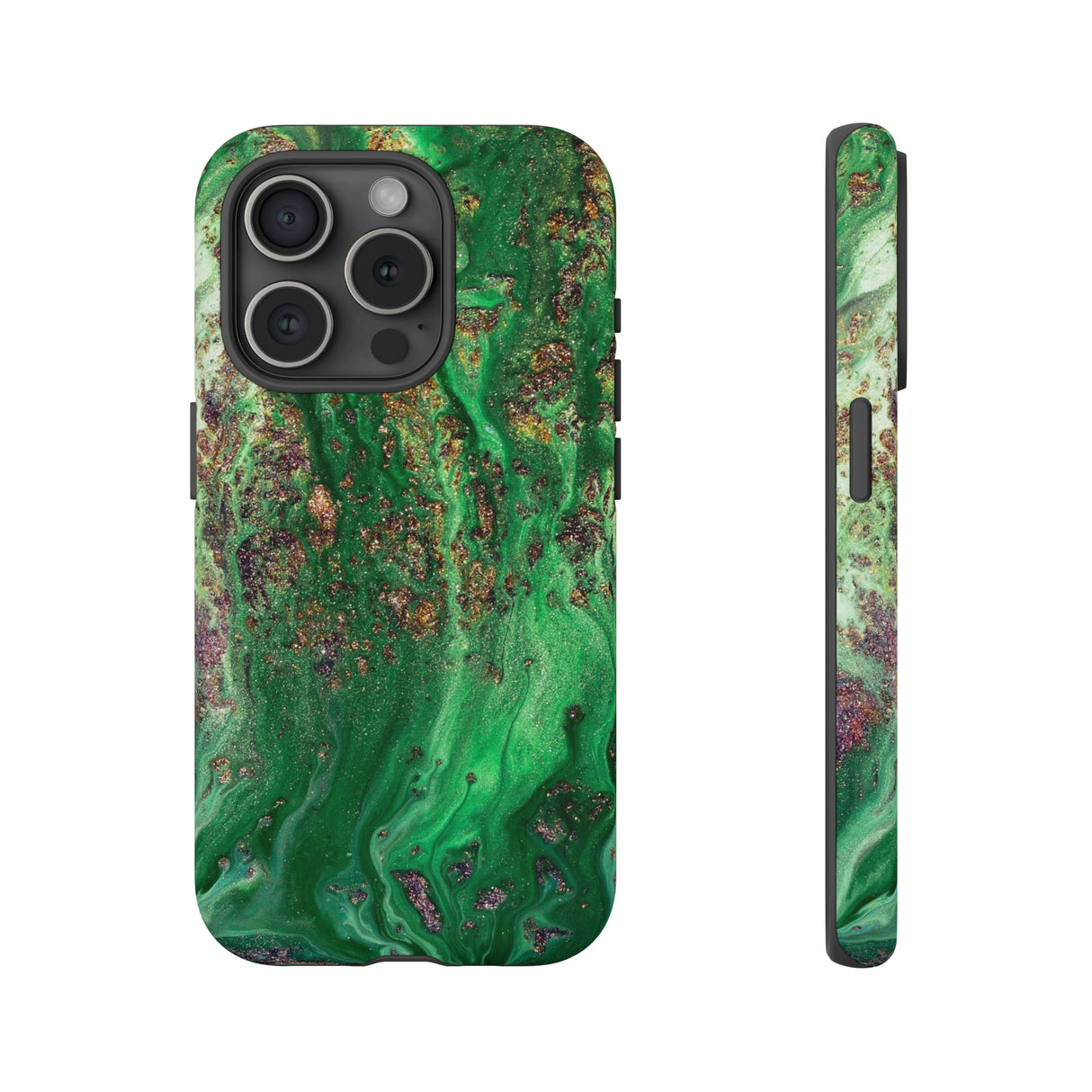 Green Sparkle Ink Art - Protective Phone Case