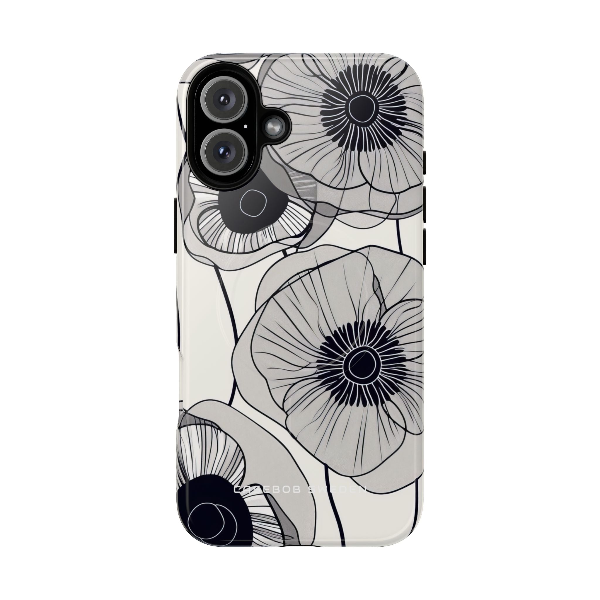 Moderne minimalistische Blumen iPhone 16 Tough+ Handyhülle