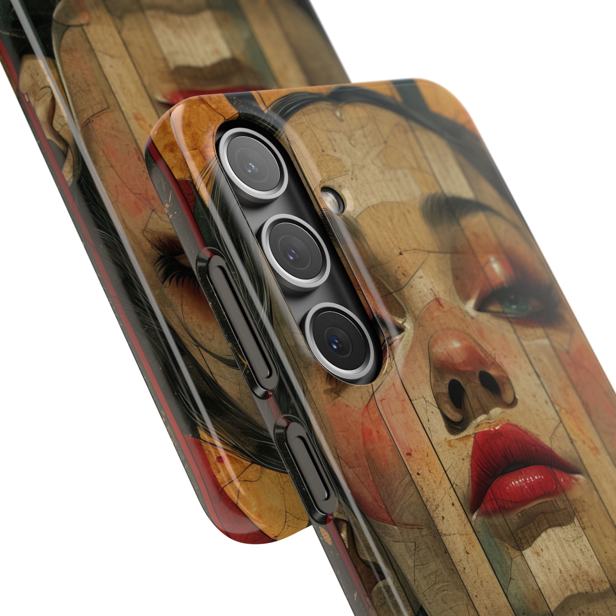 Bold Art Deco Portrait - Slim Samsung S24 Phone Case