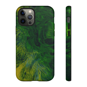 Dark Green Ink Art - Protective Phone Case